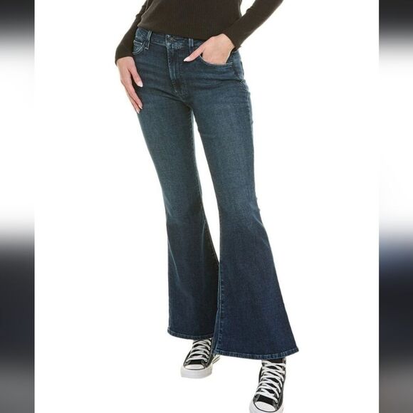 EUC Hudson Heidi High Rise Flare btw Dark Jeans - Picture 1 of 10